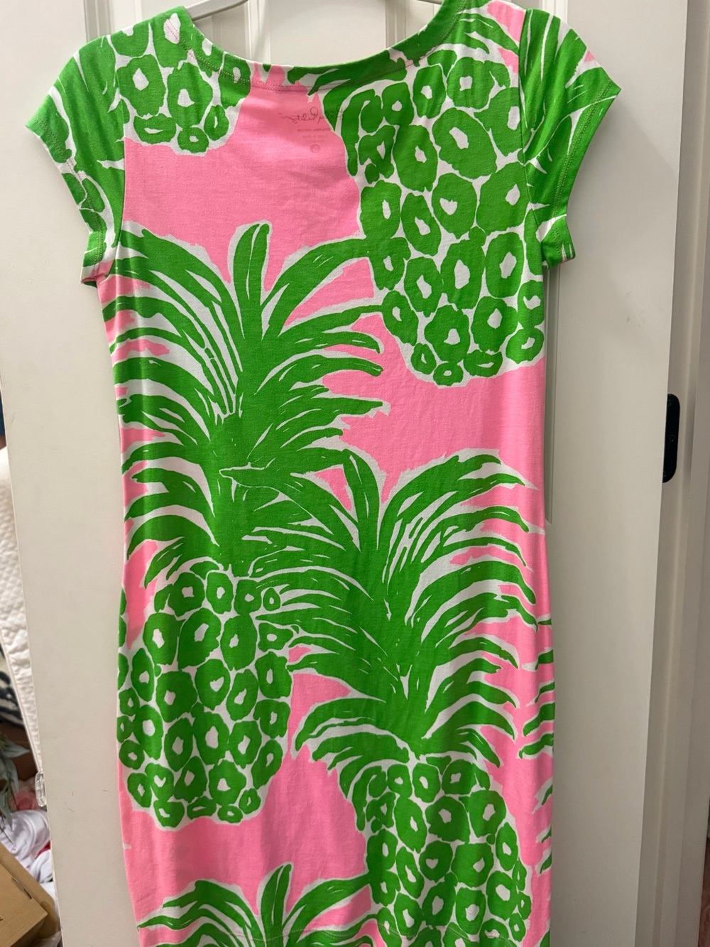 Lilly Pulitzer Pink Dress with Green Tropical Print - Picture 5 of 5
